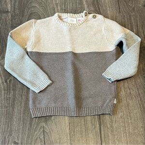 Zara Kids Tri-Tone Knit Sweater 3t/4t